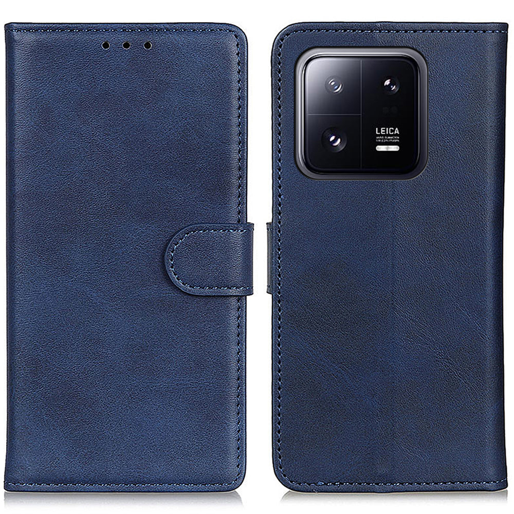 For Xiaomi 13 5G Anti-Scratch Cowhide Texture Wallet Stand PU Leather Phone Case Magnetic Clasp Phone Cover For Xiaomi 13 5G Anti-Scratch Cowhide Texture Wallet Stand PU Leather Phone Case Magnetic Clasp Phone Cover